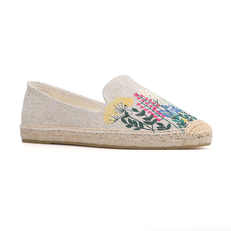 2022 Round Toe Espadrilles Schuhe Flache Damenmode Bequeme Damen Casual 2021Echte Rushed Hanf Zapatillas Mujer Sapatos