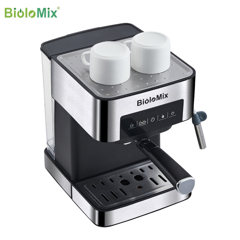 BioloMix 20 Bar Cafetera Espresso tipo italiano con varita espumadora de leche para Espresso, Cappuccino, Latte y Mocha