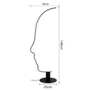 Nordische Human Face LED Stehlampe Schwarz Verstellbar für Wohnzimmer Schlafzimmer Nachttisch Stehleuchte Zuhause Dekoration Innenbeleuchtung