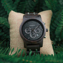 BOBO BIRD Wooden Watch Men Stopwatch Chronograph Luxury Stylish Show Date Wood Quartz Wristwatch Male Timepieces In Gift Box OEM