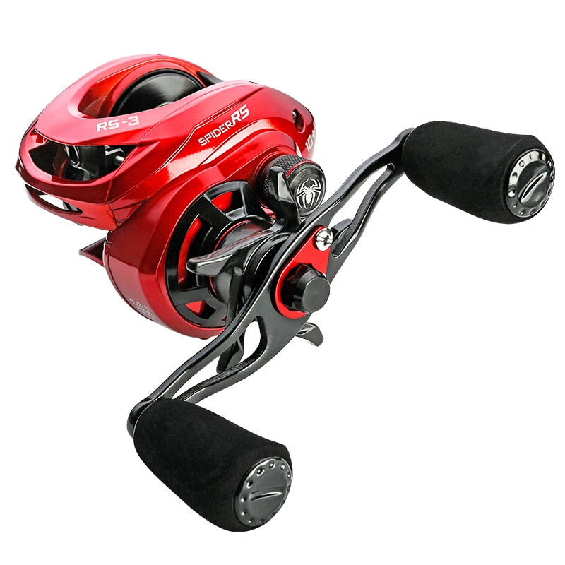 Carrete de pesca Jitai RS-3 Gull Wing Baitcasting 7,3: 1 de alta velocidad 19 LB Max Drag carrete ultraligero pesca de carrete de fundición de carpa