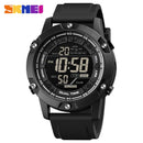 SKMEI Strong Waterproof 50M Sport Digital Army Mens Watch Silicone Strap Stopwatch LED Electronic Wrist Watch Male Black