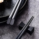 5 Pairs/Set Japanese Style Alloy Chopsticks With Gift Box Non-slip Mildew Proof Sushi Food Chop Sticks Reusable Kitchen Tools