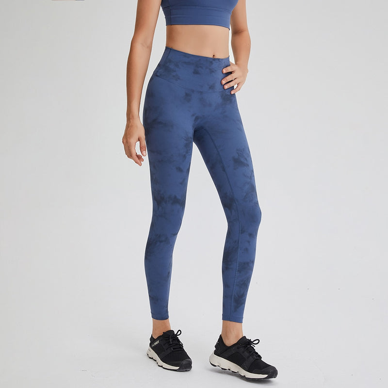 SHINBENE CLASSIC 3.0-TIE DYE Naked Feel Fitness Workout Legging Women No Camel Toe Yoga Pants Sport Gym Legging 2-12