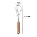 Kitchen Gadgets Wooden Handle Small Kitchenware Stainless Steel  Opener Baking Pizza Skin-Peeler Cheese Knife  Kitchenware Set
