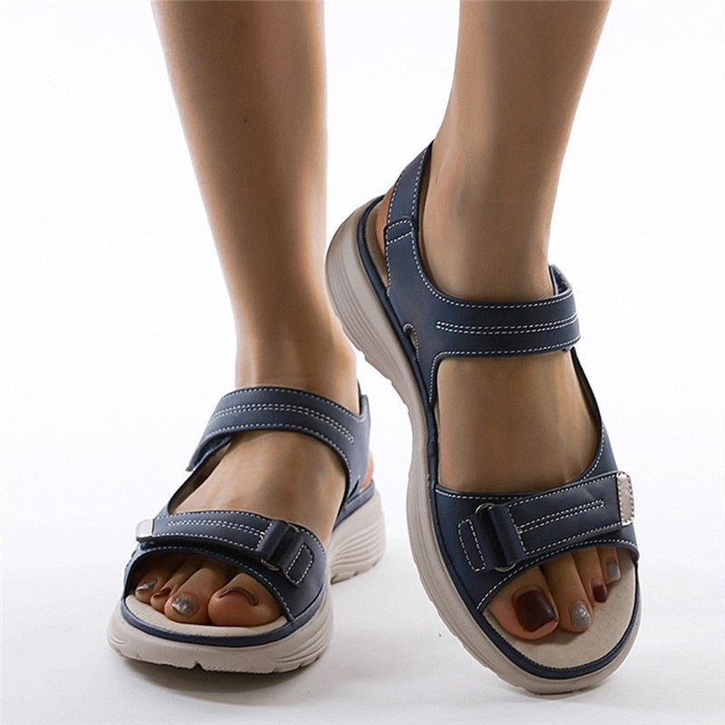 TIMETANG Women Summer Wedges Non-Slip Beach Open Toe Breathable Soft Bottom Sandals Sport Style Casual Shoes Sandalia