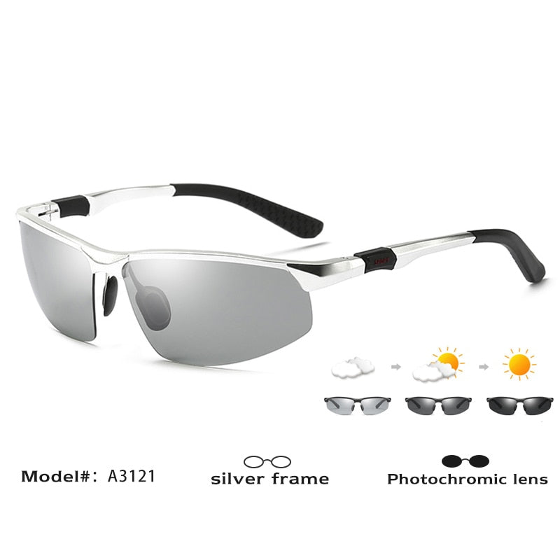 Gafas de sol fotocromáticas de marca CoolPandas, gafas de sol polarizadas camaleón para hombre, gafas de sol deportivas para hombre, visión nocturna diurna, conducción zonnebril heren