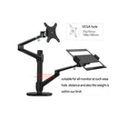OL-3L aluminum multifunction 10"-17"Ergonomics desk laptop stand 32" monitor desktop holder computer full motion with column bar