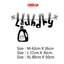 Laundry Room Washing Quotes And Signs Wall Sticker Decoration For Washing Room WC And Toliet Sticker Decor Accessories