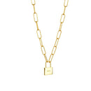 ANDYWEN 925 Sterling Silver Lock Pendant Long Chain Horoscope Chain 45cm Long Chains Rock Punk Fashion Fine Jewelry For Women