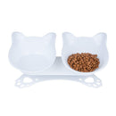 Non-Slip Cat Bowl Transparent Durable Pet Double Bowls With Raised Stand For Cats Dog Food Feeder Drink Water Bowl Pets Supplies