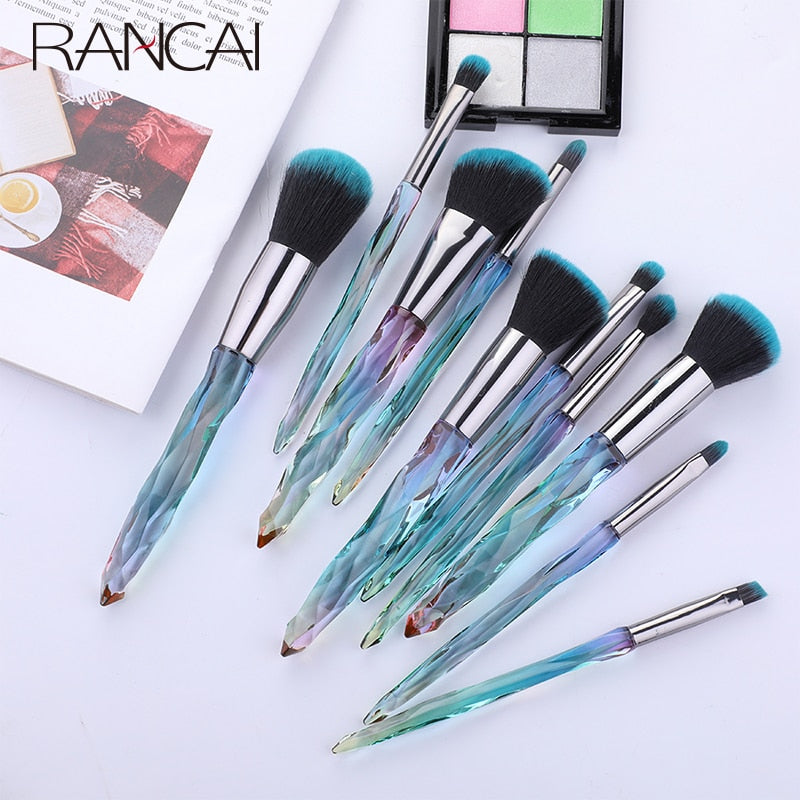 RANCAI 5/10Pcs Professional Makeup Brushes Set Cosmetic Blush Powder Foundation Brush Eyeshadow Lip Eyebrow Makeup Brushes Kit