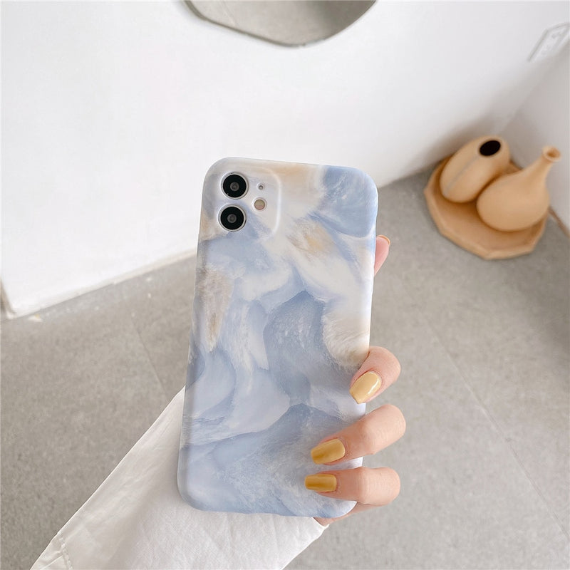 Lovebay Fashion Colorful Marble Case For iPhone 13 12 11 Pro Max SE 2020 XR XS Max X 7 8 Plus Gradient Floral Luxury Back Cover