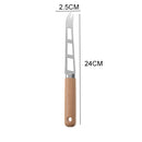 Kitchen Gadgets Wooden Handle Small Kitchenware Stainless Steel  Opener Baking Pizza Skin-Peeler Cheese Knife  Kitchenware Set