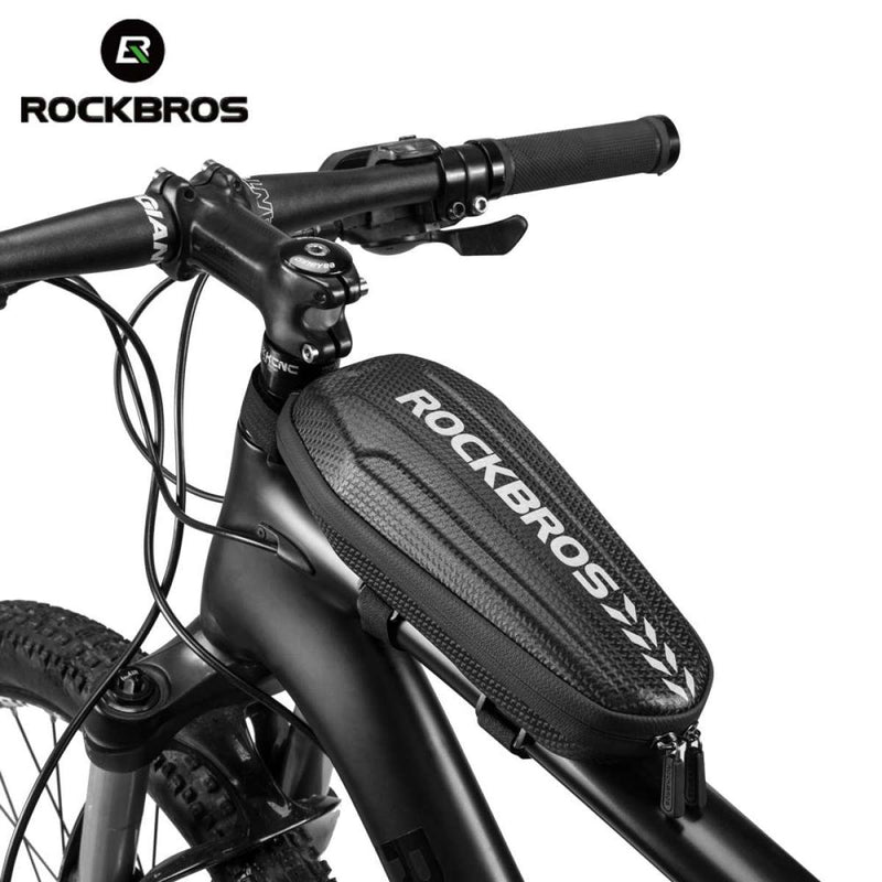 Bolsa colgante para patinete con marco frontal de carcasa dura ROCKBROS, bolsa plegable impermeable para bicicleta de montaña o carretera, bolsa para bicicleta eléctrica multifuncional