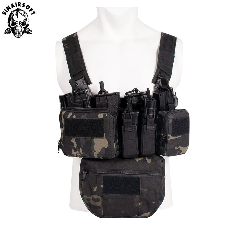 CS Match Wargame TCM Chest Rig Airsoft Tactical Vest Military Gear Pack Magazine Pouch Holster Molle System Waist Men Nylon Swat