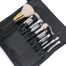 Professional Faux Leather Cosmetic Makeup Brush Bag Belt Strap Storage Pouch  Large Capacity  Makeup Tool