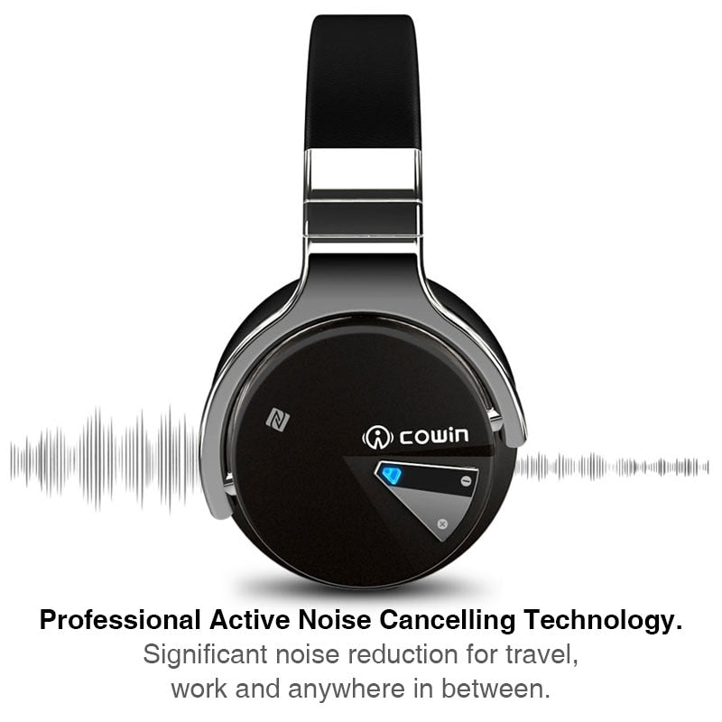 Cowin E-7 Bluetooth-Kopfhörer, kabelloses Headset und aktiver Noise-Cancelling-Kopfhörer, Over-Ear-Stereo-Deep-Bass-Casque