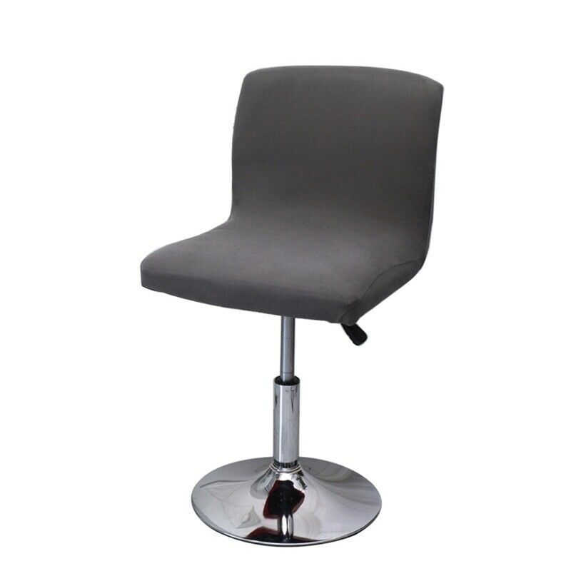 Stretch Bar Stool Low Back Bar Chair Cover with Back Spandex Seat Case Dining Chair Cover Bar Chair Seat Cover Office Seat Case