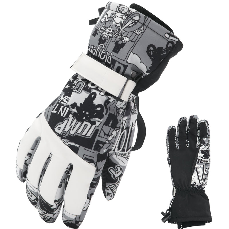 Extra dicke, warme, wasserdichte Ski-Fleecy-Handschuhe, winddicht, Winter, draußen, Sport, Snowboard, Schneemobil, Motorradfahren, rutschfest