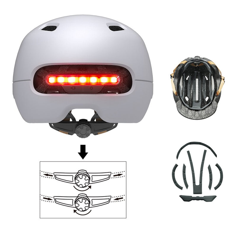 NUEVO 7 LED 2 en 1 Luz Casco de ciclismo Bicicleta Casco ultraligero Integralmente moldeado Mountain Road Bicicleta MTB Casco Seguro Hombres Mujeres