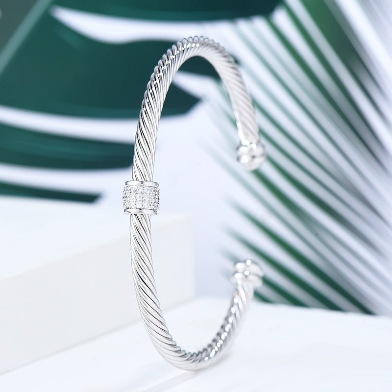 GODKI Trendy Luxury Stackable Bangle Cuff For Women Wedding Full Cubic Zircon Crystal CZ Dubai Silver Color Party Bracelet 2022