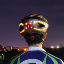 Bicycle Helmet LED Turn Signal Tights Rechargeable Intergrally-molded Cycling Helmet Mountain Road Bike Helmet Sports Safety Hat