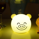 Panda Bear Dog LED Night Light Touch Sensor Colorful Rechargeable Bedroom Silicone Animal Lamp for Children Baby Sleeping Gift