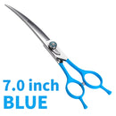 Fenice 7.0/7.5/8.0 inch Professional Pet Grooming Scissors Japan 440C Curved Puppy Dog Hair Cuttinf Shear