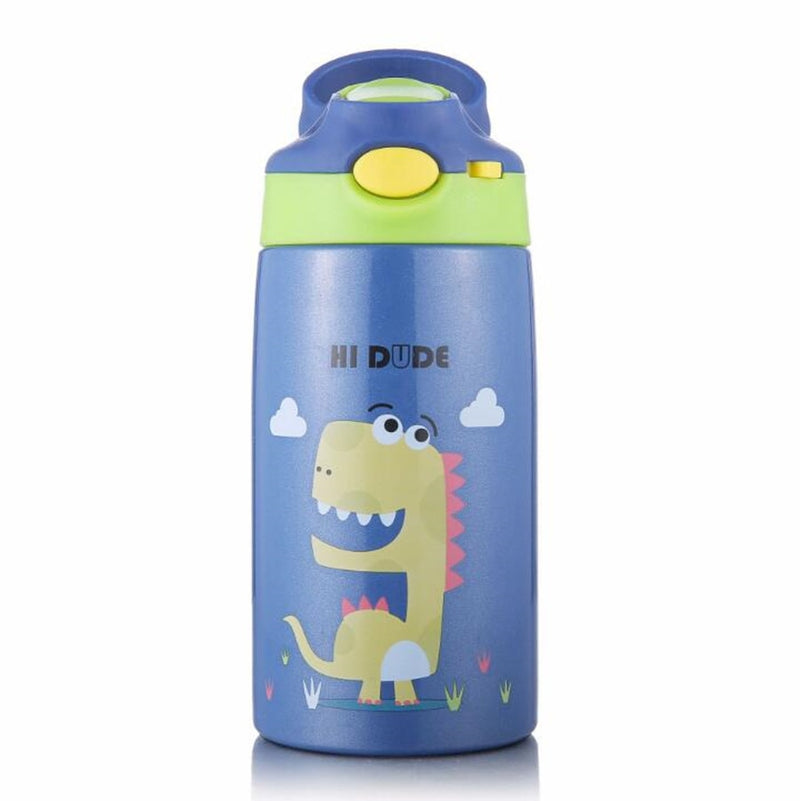 Hot Sales  Cute Children Powdered Milk Kettle Cartoon Stainless Steel 316 Straw Thermos Flasks Baby&