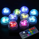 Battery Operated LED Underwater Lights Remote 13 Colors Submersible Light RGB Tea Lamp for Weeding Xmas Valentine&