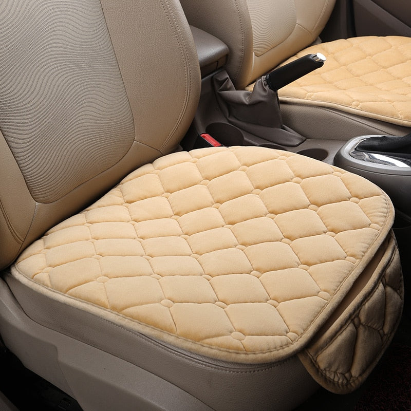 Winter Car Seat Cover Car Front/Rear/Full Set Seat Cushion Non-slip Short Plush Chair Auto Seat Cushion Protector Mat Pad