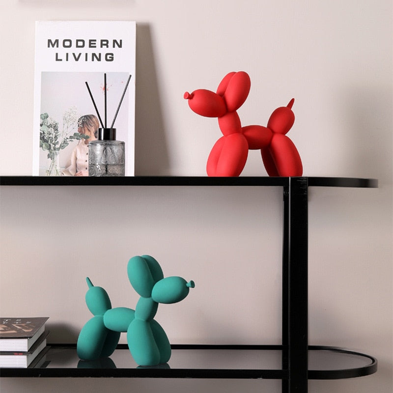 Nordischer kreativer Ballon-Hund Hauptdekorationen Wohnzimmer Schlafzimmer Fernsehschrank-Verzierungs-nettes Harz-Tier-Desktop-Ornamente-Geschenk