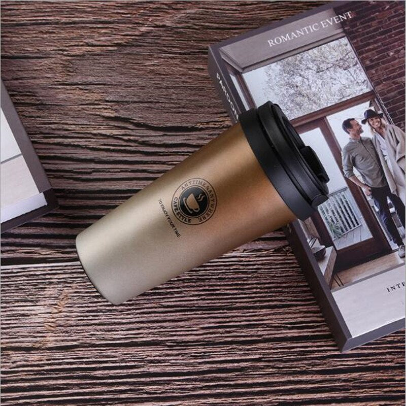 500ml Portable Travel Coffee Mug Double Wall Stainless Steel Vacuum Flask Thermo Car Thermal Mug Thermos Cup