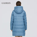 GASMAN 2022, chaqueta larga acolchada de invierno para mujer, abrigo grueso para mujer, Parka con capucha, ropa de algodón de marca cálida para mujer, M-180 de invierno