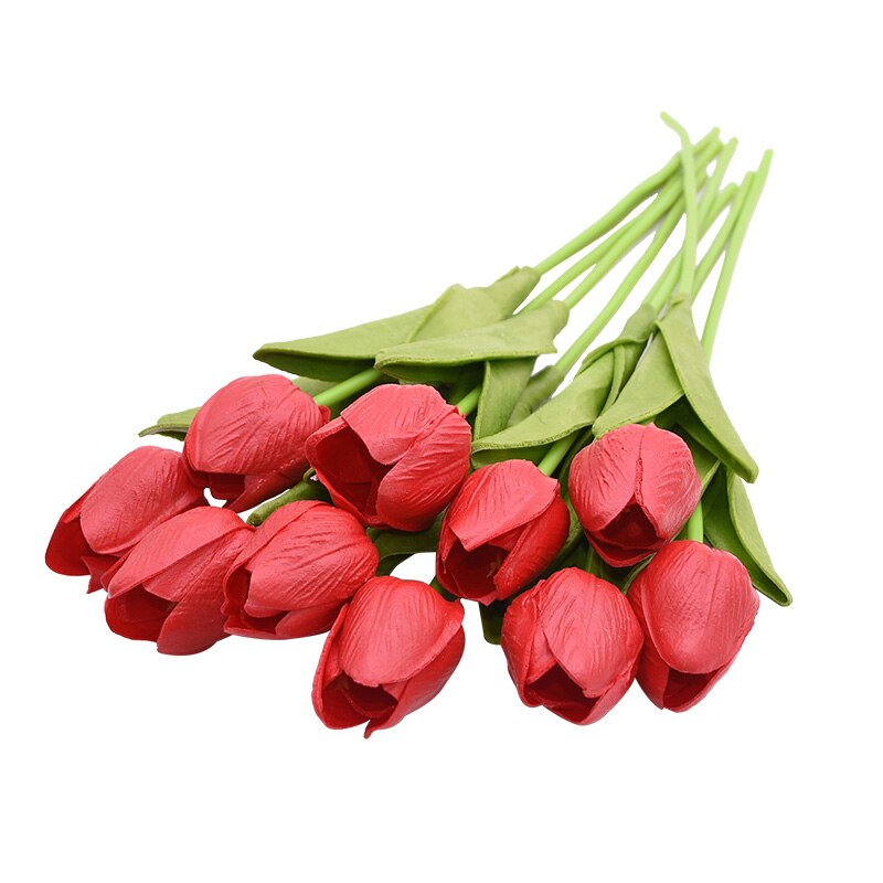 20pcs Mix Tulip Artificial Flower Real Touch Artificial Bouquet Fake Flower for Wedding Decoration Flowers Home Garden Decor