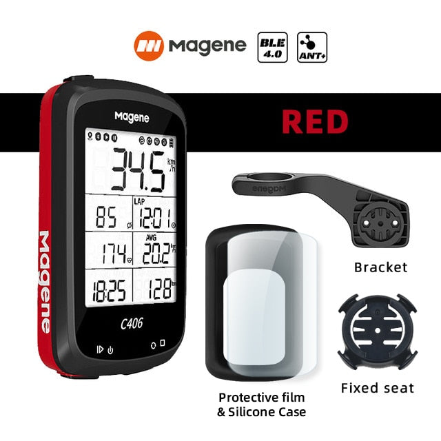 Magene C406 Bike Computer GPS Wireless Smart Mountain Road Bicycle Monito Stopwatchring Cycling Data Map bicycle Speed Stopwatch