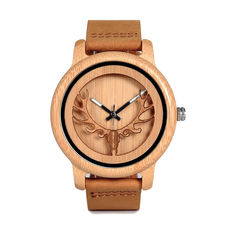 Pareja de relojes BOBO BIRD Hombres Mujeres Reloj de bambú universal en liquidación Reloj de pulsera de cuarzo de cuero de madera часы женские Gran regalo