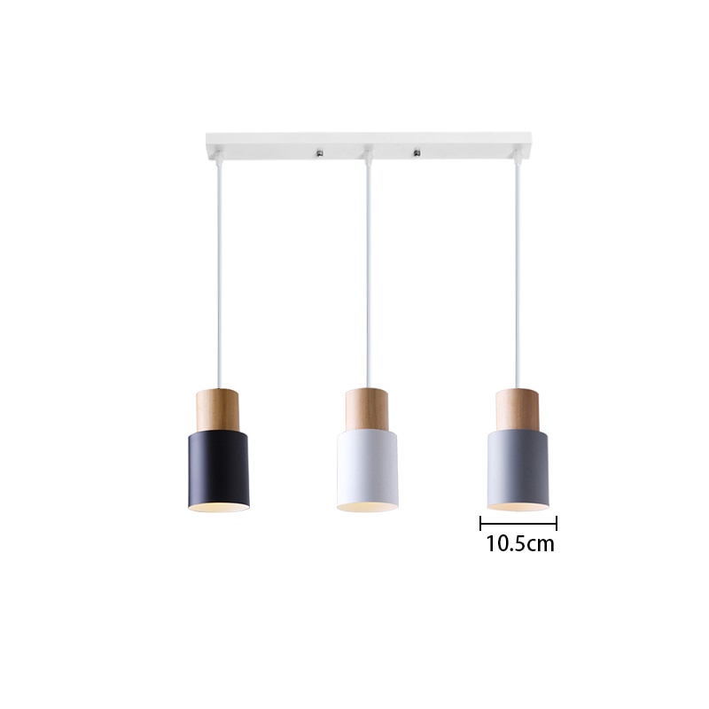 Wood LED Pendant Light Indoor Hang Lamp Dining Living Room Kitchen Island Bar Cafe Droplight Bedroom Deco Nordic Pendant Lights