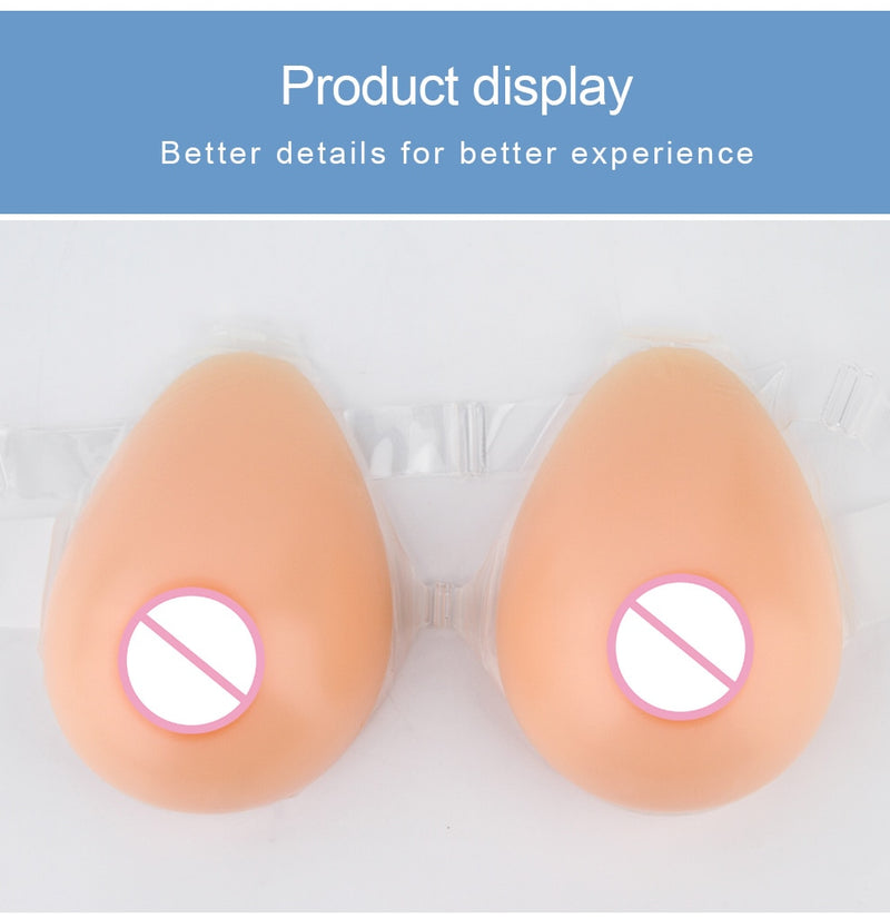 ONEFENG Hot Selling Silicone Artificial Beautiful Breast Forms Shemale Crossdresser Favorite False Boobs 400-1600g