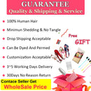 Bone Straight Hair Bundles With Closure Human Virgin Hair Double Drawn Brazilian Hair Weave 3/4 Human Hair Bundles with Closure