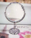 Sparkling High-grade Diamond Makeup Mirror Creative Rhinestone Mirrors Rotatable Girl Bling Room Table Makeup Decor Round Mirror