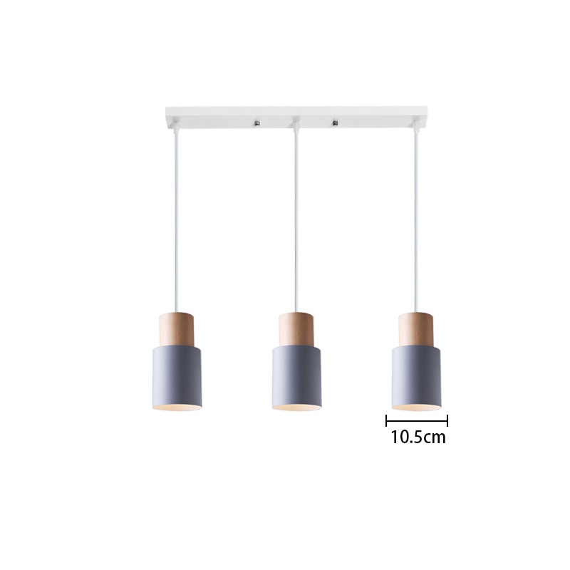 Wood LED Pendant Light Indoor Hang Lamp Dining Living Room Kitchen Island Bar Cafe Droplight Bedroom Deco Nordic Pendant Lights