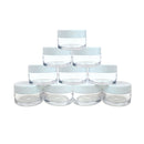 100pcs 2g/3g/5g/10g/15g/20g Empty Plastic Clear Cosmetic Jars Makeup Container Lotion Bottle Vials Face Cream Sample Pot Gel Box