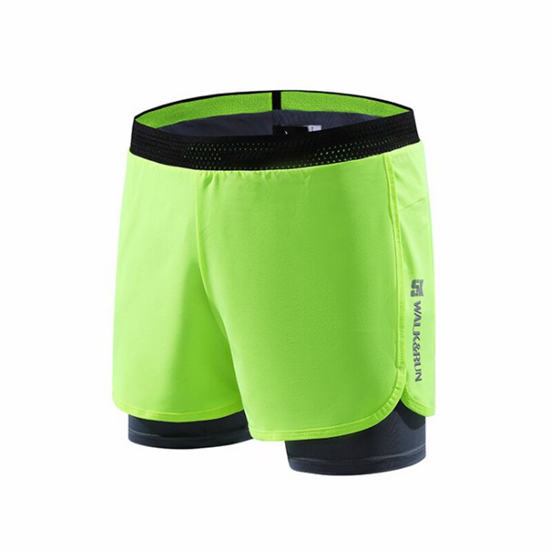 Gym shorts  Men Mock Two-Piece Marathon Running Track and Field Training Fitness Quick-Drying  Sports Shorts