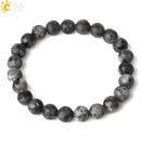 CSJA 8mm Natural Stones Strand Bracelets Single Color Round Beaded Healing Elastic Bracelet for Women Simple Trendy Jewelry G432