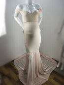 Long Maternity Photography Props Pregnancy Dress For Photo Shooting Off Shoulder Pregnant Dresses For Women Maxi Maternity Gown
