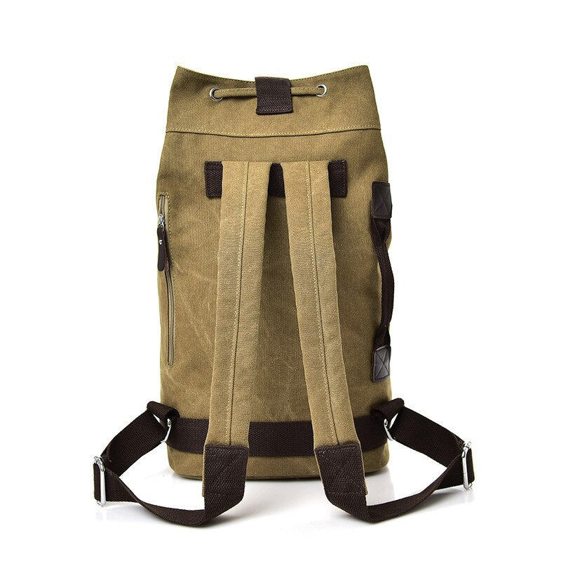 Large Travel Green Backpack Mountaineering Backpack Men Canvas Bucket Shoulder Bags Male Canvas Backpacks Mochila 2022 XA55ZC