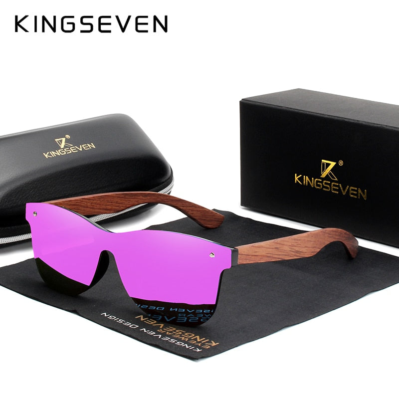 KINGSEVEN Natürliche Holzsonnenbrille Männer Polarisierte Mode Sonnenbrille Original Holz Oculos De Sol Masculino