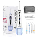 AZDENT HF-5/6 Oral Irrigator Portable Water Dental Flosser USB Rechargeable Water Jet Floss Tooth Pick 5 Jet Tip Water Tank